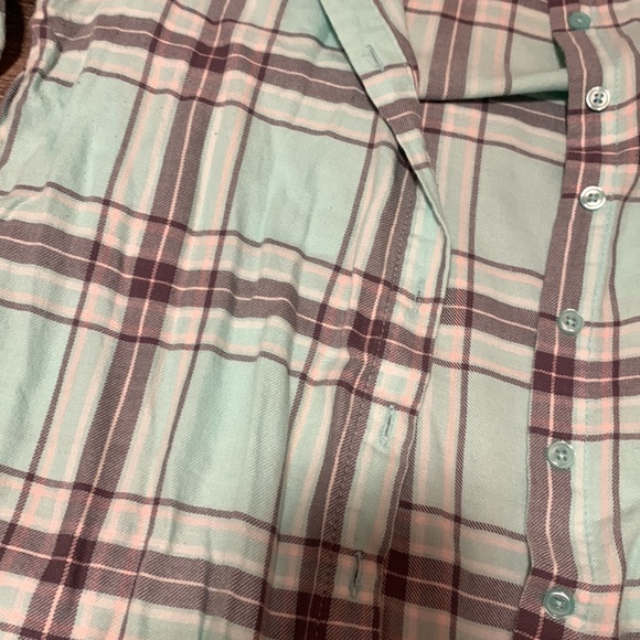 Mint Green Plaid Shirt - Picture 3 of 7